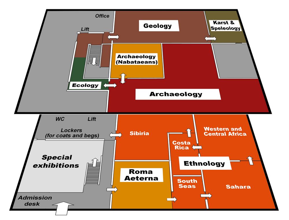 Floor plan of the museum